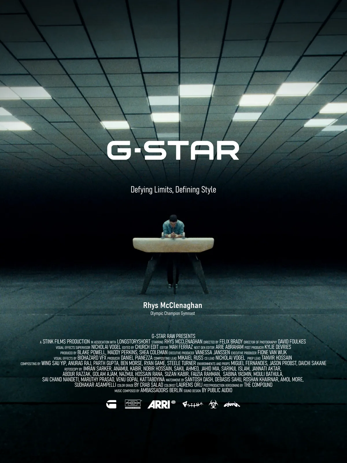 G-Star RAW 'Pommel Horse Champion' campaign poster